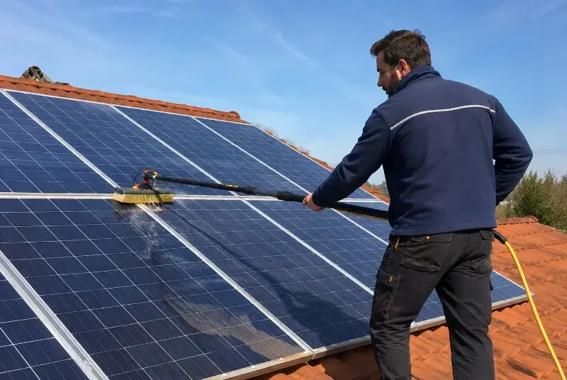 Nettoyage et entretien de panneaux solaires à Anstaing